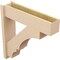 Ekena Millwork 8-in W x 32-in D x 32-in H Balboa Block Rough Cedar Woodgrain TimberThane Outlooker, Primed Tan OUTUR080X32X32BOA44RCPR - alternate 3